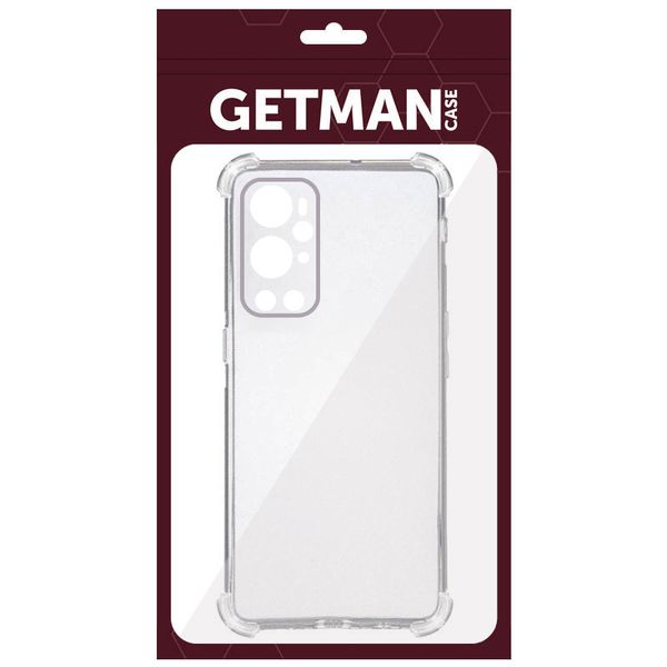 TPU чехол GETMAN Ease logo усиленные углы Full Camera для OnePlus 9 Бесцветный (прозрачный) (284346) 284346 фото