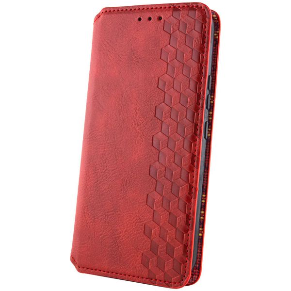 Шкіряний чохол книжка GETMAN Cubic (PU) для Samsung Galaxy S23 FE Червоний (268125) 268125 фото