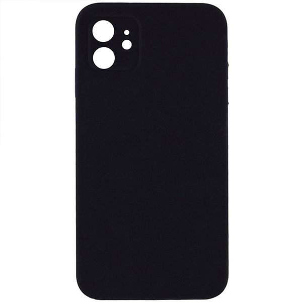 Silicone Case Square Full Camera Protective (AA) NOLOGO для Apple iPhone 11 (6.1") Чорний / Black (285505) 285505 фото