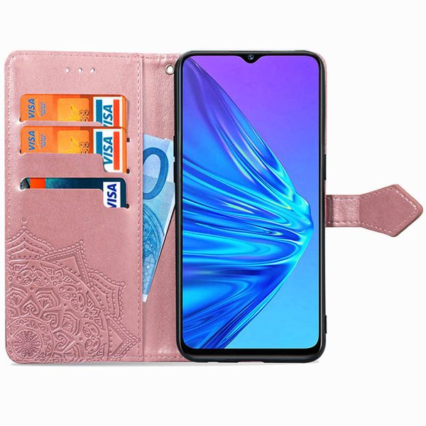 Шкіряний чохол (книжка) Art Case з візитницею для Realme 5 Рожевий (133510) 133510 фото