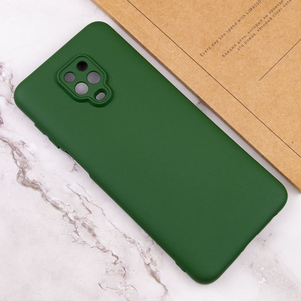 Чехол TPU GETMAN Liquid Silk Full Camera для Xiaomi Redmi Note 9s / Note 9 Pro / Note 9 Pro Max Зеленый / Dark green (301117) 301117 фото