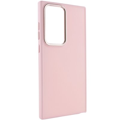 TPU чохол Bonbon Metal Style для для Samsung Galaxy S23 Ultra Рожевий / Light pink (245417) 245417 фото