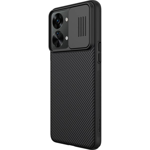 Карбонова накладка Nillkin Camshield (зі шторкою для камери) для OnePlus Nord 2T 5G Чорний / Black (217980) 217980 фото