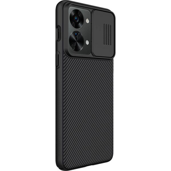 Карбонова накладка Nillkin Camshield (зі шторкою для камери) для OnePlus Nord 2T 5G Чорний / Black (217980) 217980 фото