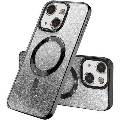 TPU чохол Delight case with MagSafe з захисними лінзами на камеру для Apple iPhone 13 mini (5.4") Чорний / Black (261366) 261366 фото