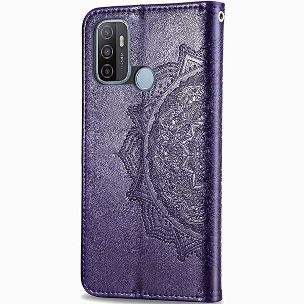 Шкіряний чохол (книжка) Art Case з візитницею для Oppo A53 Фіолетовий (154385) 154385 фото