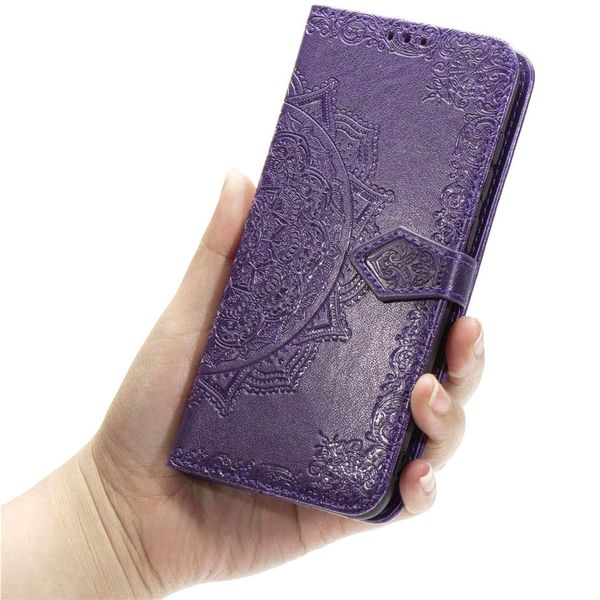 Шкіряний чохол (книжка) Art Case з візитницею для Realme 5 Фіолетовий (133513) 133513 фото