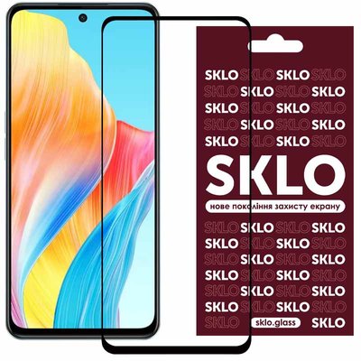 Захисне скло SKLO 3D (full glue) для Oppo Reno 8 Pro Чорний (260187) 260187 фото