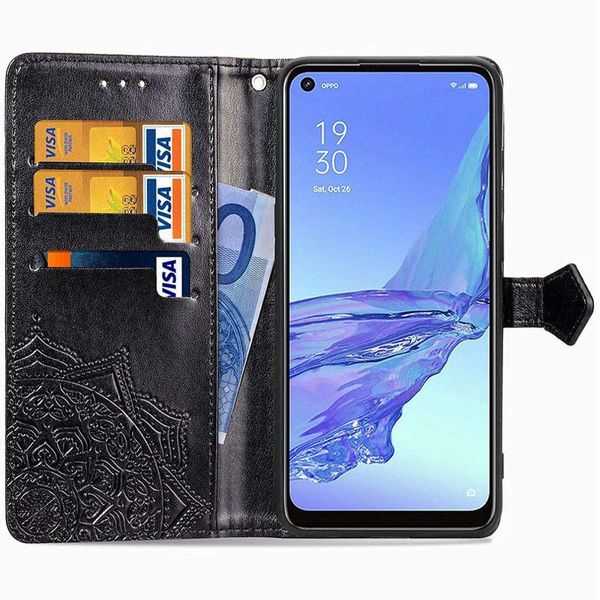 Шкіряний чохол (книжка) Art Case з візитницею для Oppo A53 Чорний (154386) 154386 фото