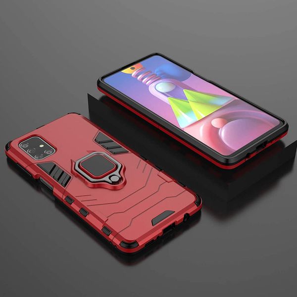 Ударостійкий чохол Transformer Ring for Magnet для для Samsung Galaxy M51 Червоний / Dante Red (154802) 154802 фото