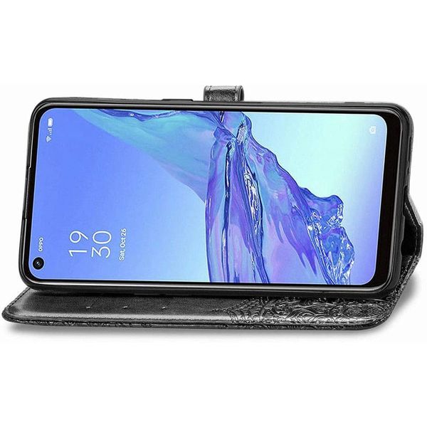 Шкіряний чохол (книжка) Art Case з візитницею для Oppo A53 Чорний (154386) 154386 фото