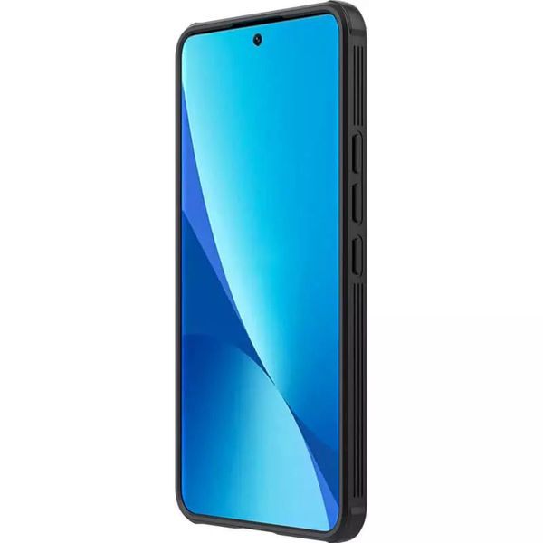 Карбонова накладка Nillkin Camshield (зі шторкою для камери) для Xiaomi 12 Lite Чорний / Black (228351) 228351 фото