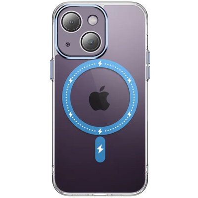 Чохол TPU+PC Colorful with MagSafe для Apple iPhone 14 (6.1") Blue (255400) 255400 фото