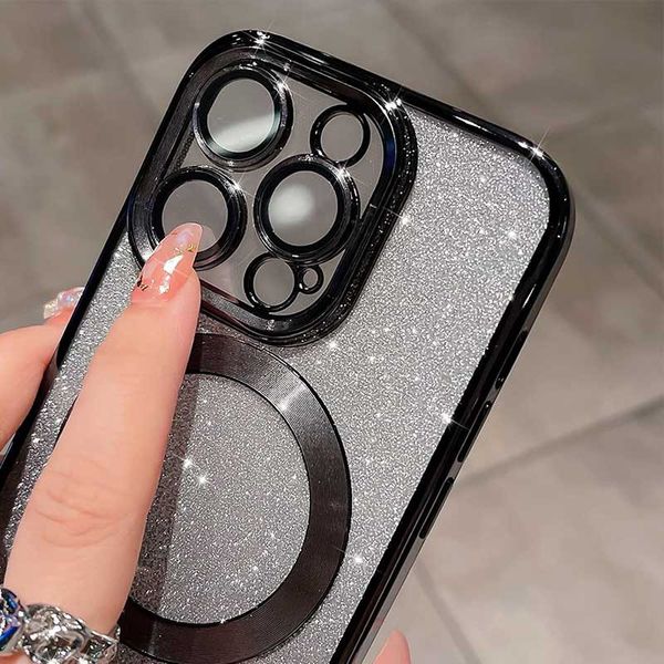 TPU чохол Delight case with MagSafe з захисними лінзами на камеру для Apple iPhone 12 Pro Чорний / Black (261330) 261330 фото