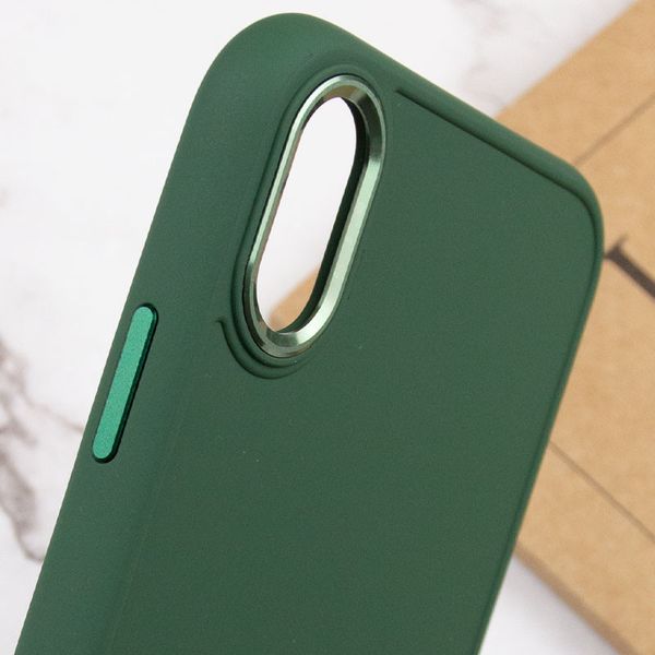 TPU чохол Bonbon Metal Style для для Apple iPhone XR (6.1") Зелений / Army green (215455) 215455 фото