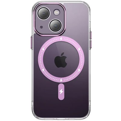 Чохол TPU+PC Colorful with MagSafe для Apple iPhone 14 (6.1") Pink (255402) 255402 фото