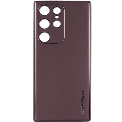 Шкіряний чохол Xshield для Samsung Galaxy S21 Ultra Бордовий / Plum Red (261711) 261711 фото