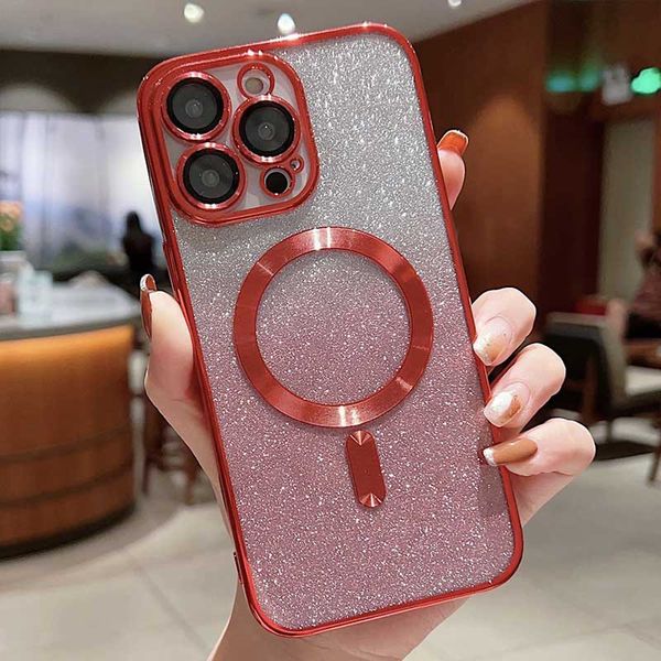 TPU чохол Delight case with MagSafe з захисними лінзами на камеру для Apple iPhone 14 Pro Max (6.7") Червоний / Red (261407) 261407 фото