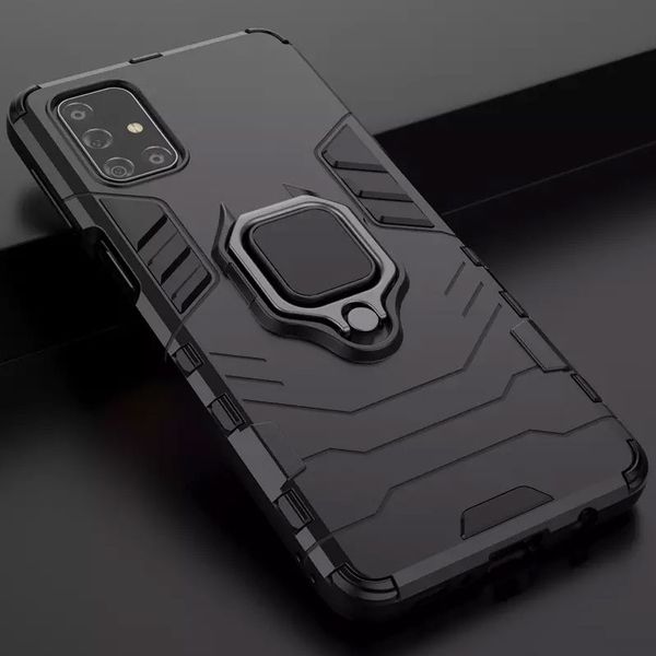 Ударостійкий чохол Transformer Ring for Magnet для для Samsung Galaxy M31s Чорний / Soul Black (146457) 146457 фото