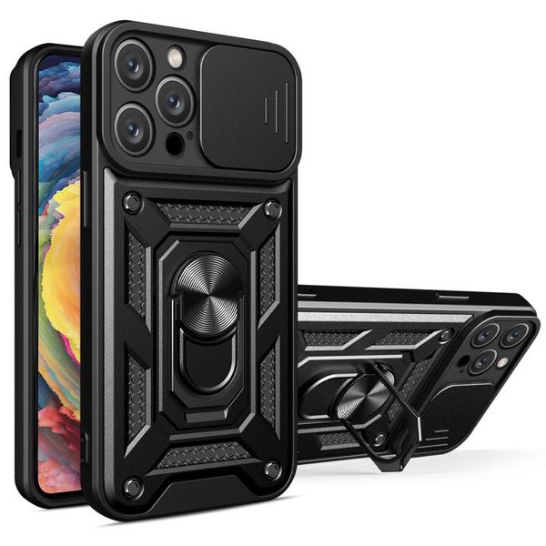 Ударостійкий чохол Camshield Serge Ring for Magnet для Apple iPhone 11 Pro Max (6.5") Чорний (259665) 259665 фото