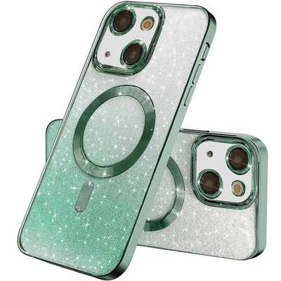 TPU чохол Delight case with MagSafe з захисними лінзами на камеру для Apple iPhone 13 (6.1") Зелений / Green (261345) 261345 фото