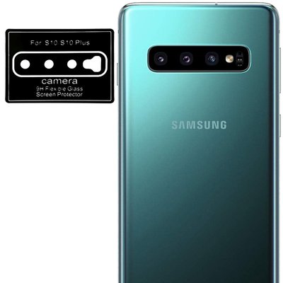 Гнучке захисне скло 0.18mm на камеру (тех.пак) для Samsung Galaxy S10 Чорний (127625) 127625 фото
