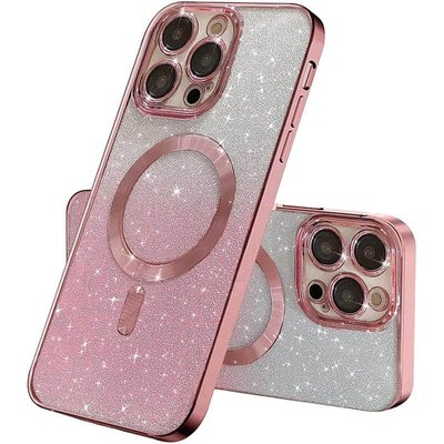 TPU чохол Delight case with MagSafe з захисними лінзами на камеру для Apple iPhone 14 Pro Max (6.7") Рожевий / Rose Gold (261408) 261408 фото