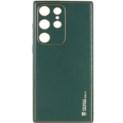 Шкіряний чохол Xshield для Samsung Galaxy S21 Ultra Зелений / Army Green (261713) 261713 фото