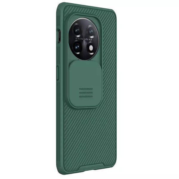 Карбонова накладка Nillkin Camshield (зі шторкою для камери) для OnePlus 11 Зелений / Dark Green (246245) 246245 фото