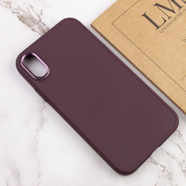 TPU чохол Bonbon Metal Style для для Apple iPhone XR (6.1") Бордовий / Plum (215458) 215458 фото