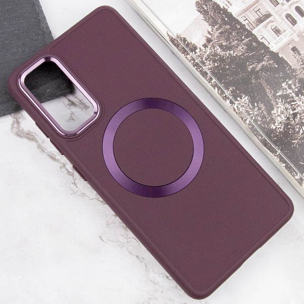 TPU чохол Bonbon Metal Style with MagSafe для Samsung Galaxy S21+ Бордовий / Plum (258588) 258588 фото