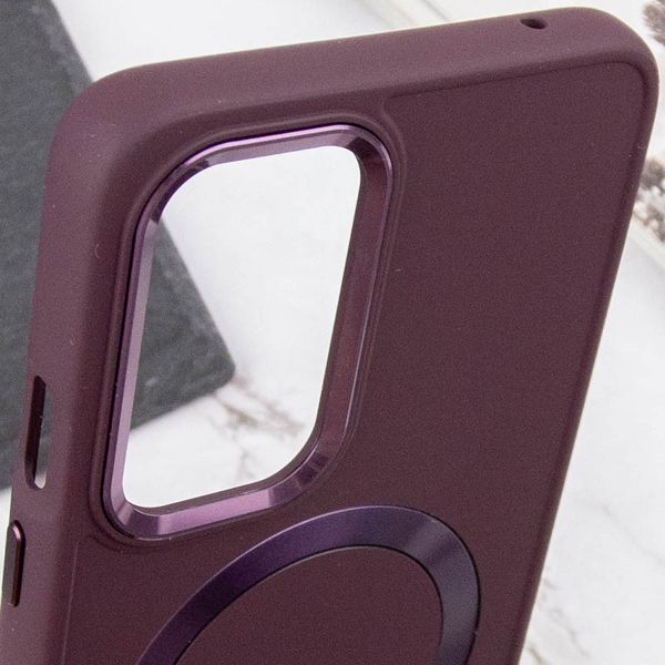 TPU чохол Bonbon Metal Style with MagSafe для OnePlus 9 Pro Бордовий / Plum (258536) 258536 фото