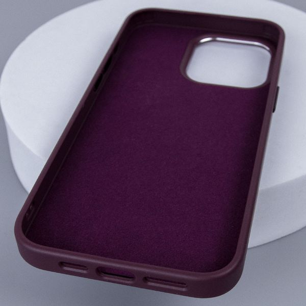 Шкіряний чохол Bonbon Leather Metal Style with MagSafe для Apple iPhone 11 Pro Max (6.5") Бордовий / Plum (257175) 257175 фото