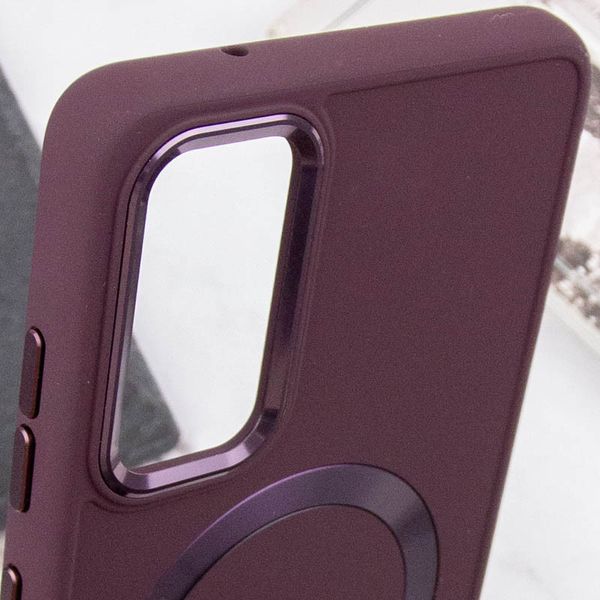 TPU чохол Bonbon Metal Style with MagSafe для Samsung Galaxy S21+ Бордовий / Plum (258588) 258588 фото