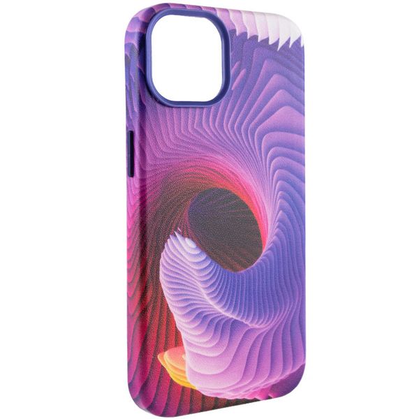 Шкіряний чохол Colour Splash для Apple iPhone 14 Plus (6.7") Purple / Pink (251829) 251829 фото