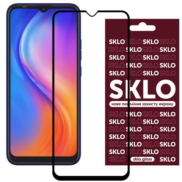 Захисне скло SKLO 3D (full glue) для TECNO Spark 6 Go Чорний (203864) 203864 фото