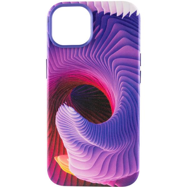 Шкіряний чохол Colour Splash для Apple iPhone 14 Plus (6.7") Purple / Pink (251829) 251829 фото