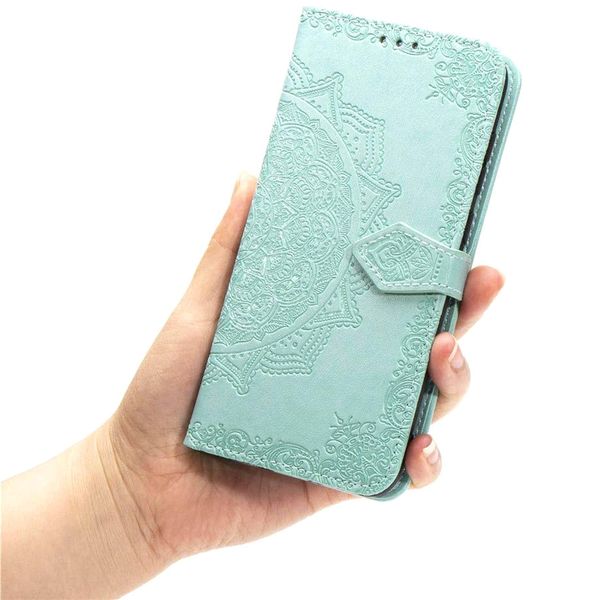 Шкіряний чохол (книжка) Art Case з візитницею для Realme 6 Pro Бірюзовий (127820) 127820 фото