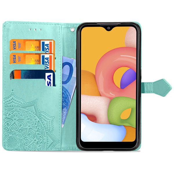 Шкіряний чохол (книжка) Art Case з візитницею для Realme 6 Pro Бірюзовий (127820) 127820 фото