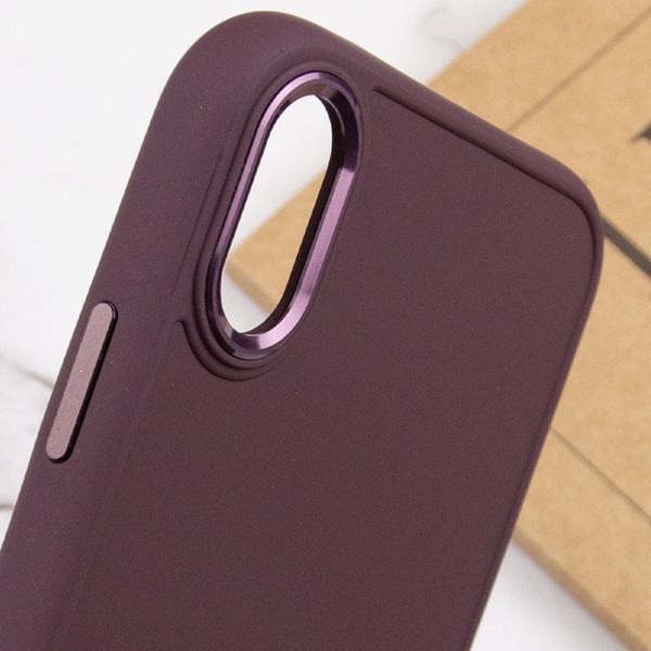 TPU чохол Bonbon Metal Style для для Apple iPhone XR (6.1") Бордовий / Plum (215458) 215458 фото