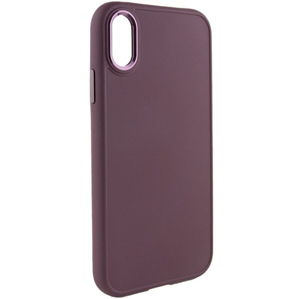 TPU чохол Bonbon Metal Style для для Apple iPhone XR (6.1") Бордовий / Plum (215458) 215458 фото