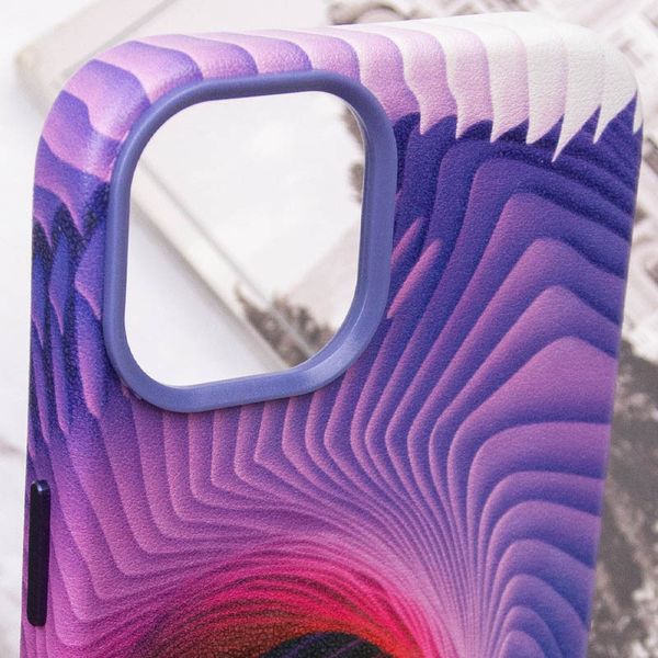 Шкіряний чохол Colour Splash для Apple iPhone 14 Plus (6.7") Purple / Pink (251829) 251829 фото