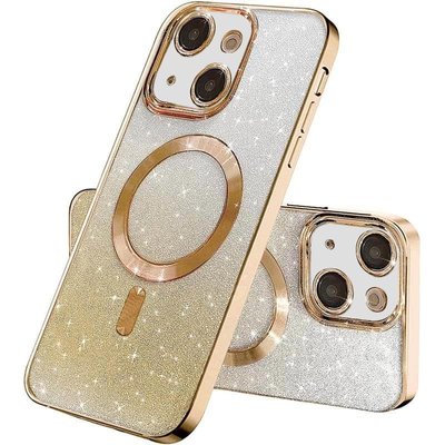 TPU чохол Delight case with MagSafe з захисними лінзами на камеру для Apple iPhone 13 (6.1") Золотий / Gold (261346) 261346 фото