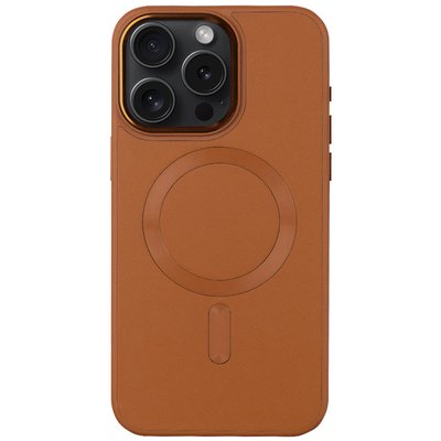 Шкіряний чохол Bonbon Leather Metal Style with MagSafe для Apple iPhone 11 Pro Max (6.5") Коричневий / Brown (257178) 257178 фото