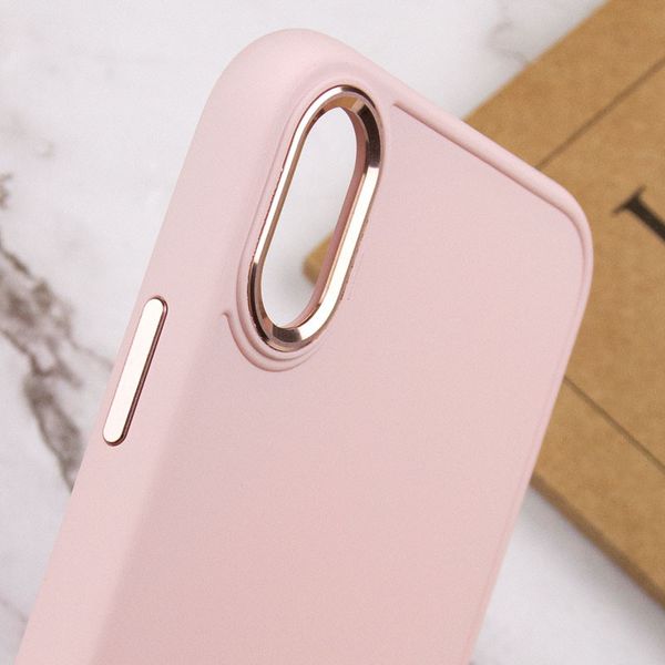 TPU чохол Bonbon Metal Style для для Apple iPhone XR (6.1") Рожевий / Light pink (215459) 215459 фото