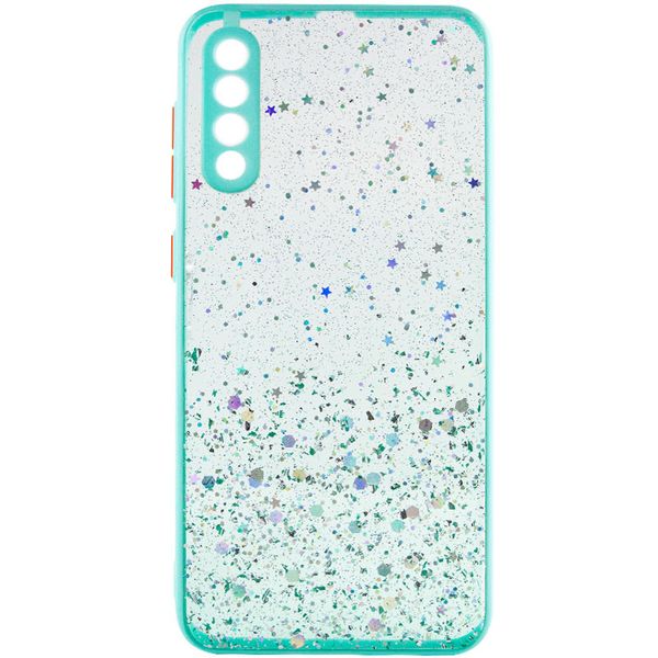 TPU чохол Spangle star з захистом камери для Samsung Galaxy A50 (A505F) Бірюзовий (201074) 201074 фото