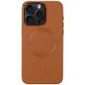 Шкіряний чохол Bonbon Leather Metal Style with MagSafe для Apple iPhone 11 Pro Max (6.5") Коричневий / Brown (257178) 257178 фото 1