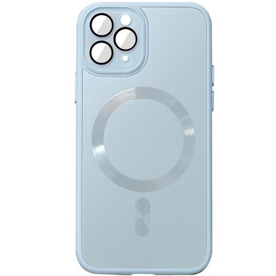 Чохол TPU+Glass Sapphire Midnight with MagSafe для Apple iPhone 11 Pro (5.8") Блакитний / Blue (257042) 257042 фото