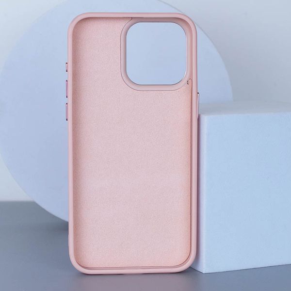 Шкіряний чохол Bonbon Leather Metal Style with MagSafe для Apple iPhone 11 Pro Max (6.5") Рожевий / Light pink (257179) 257179 фото