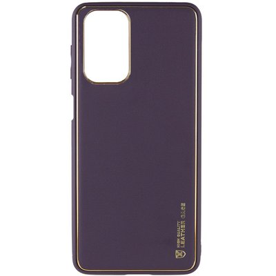 Шкіряний чохол Xshield для Xiaomi Redmi Note 10 Фіолетовий / Dark Purple (261814) 261814 фото